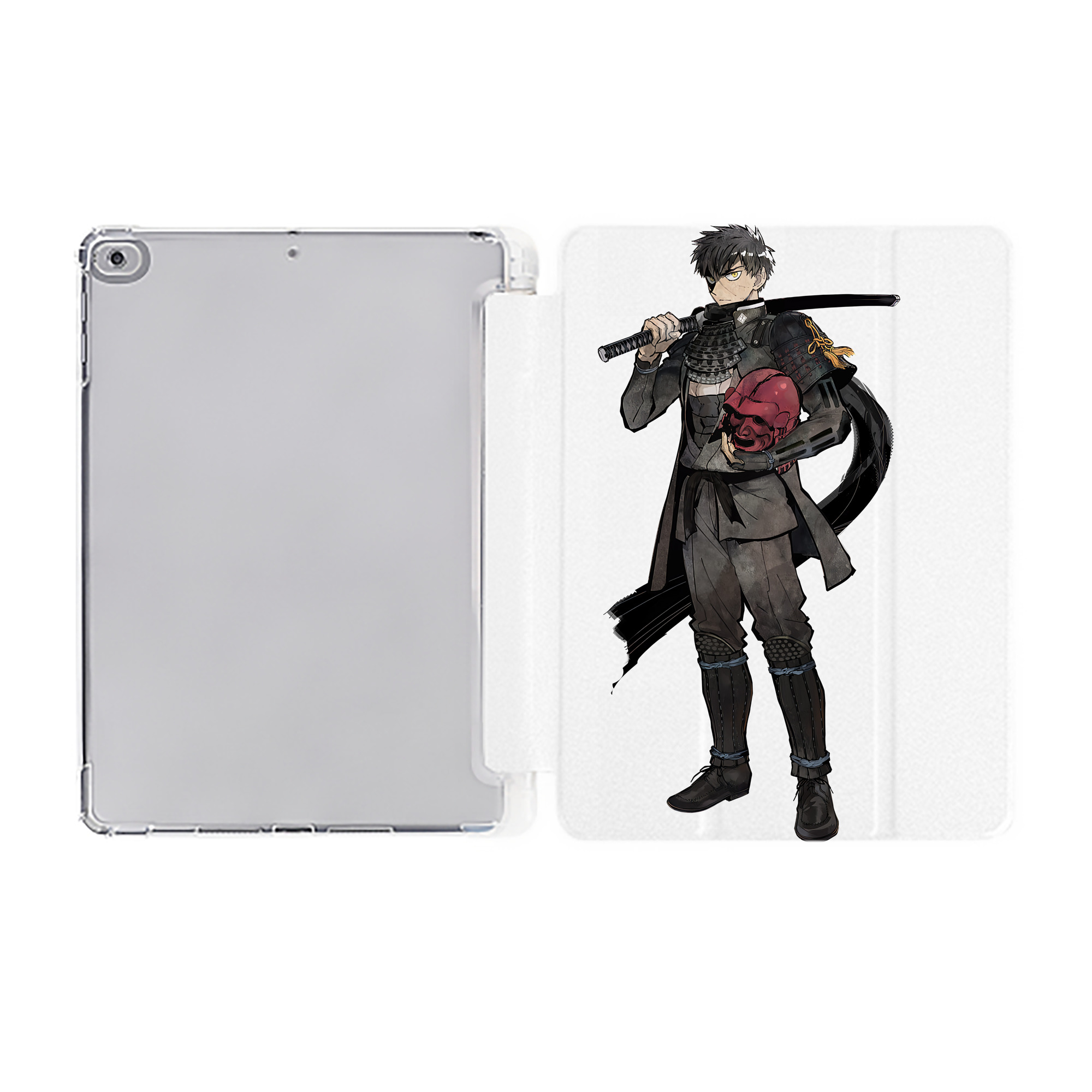 （画像用） 刀剣乱舞 Touken Ranbu IPad ケース ペン収納付き 三つ折りスタンド PUレザー×シリコン 対応機種9.5/10.5/10.9インチ